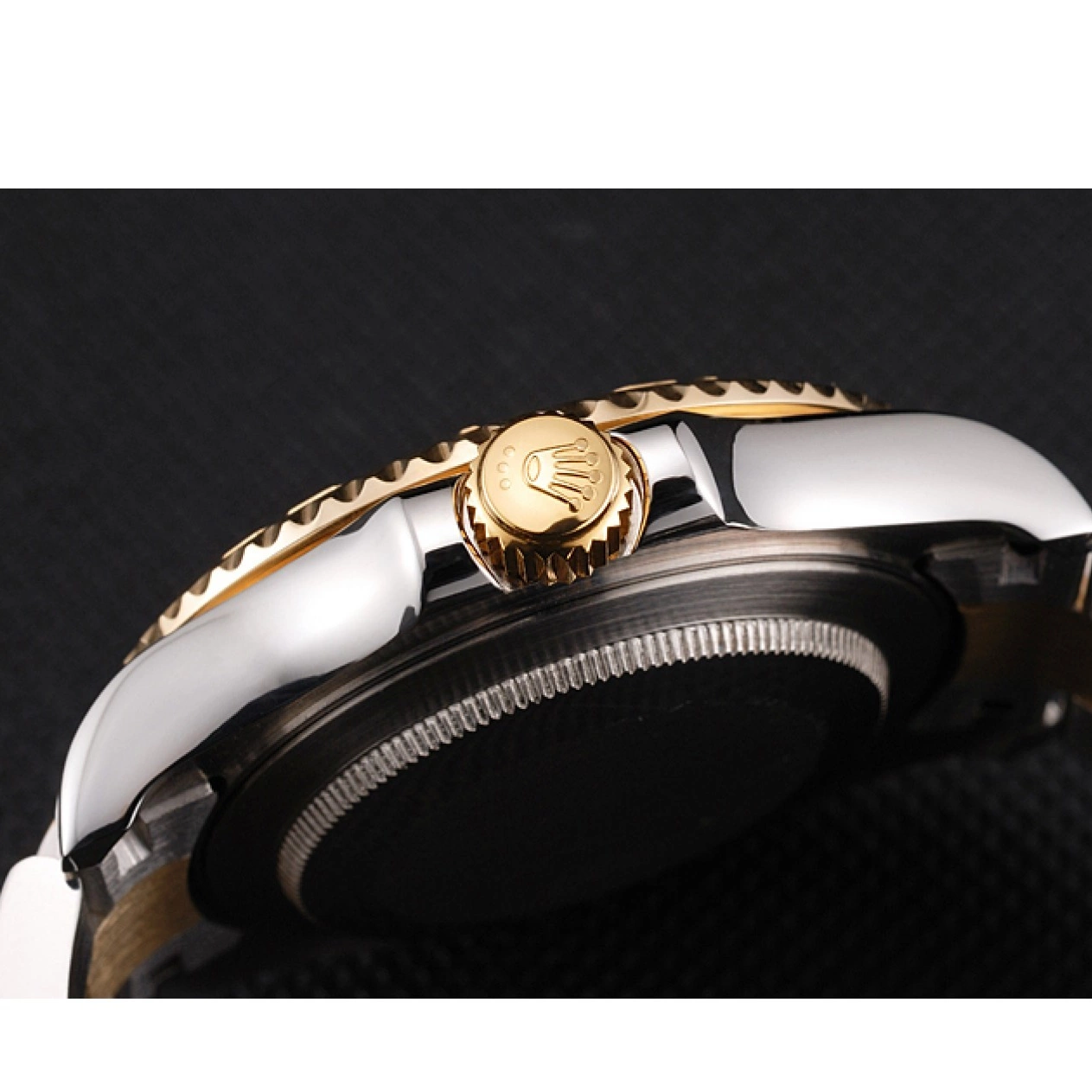 Aaa replica watch Two Swiss Tone Bracelet White Dial Bezel Case Yacht-Master Gold Rolex Steel Stainless 0825